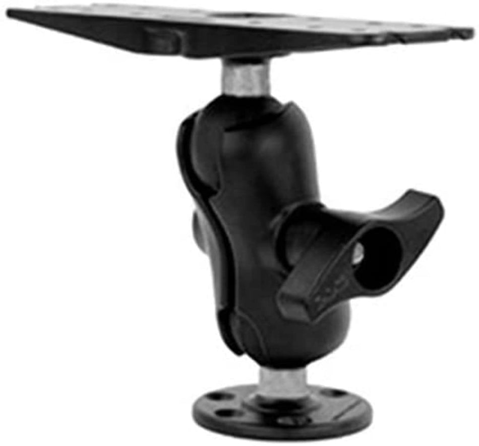 RAM MOUNTS (RAM-D-111U-C-MI1 2.25" Diameter Ball Mount with 11" X 3" Rectangle Base, Short Socket Arm (Jam Nut 2 Way Lock) and 3.68" Round Base