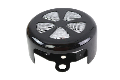 5 Spoke Round Horn Cover Black