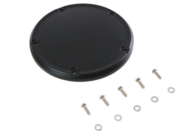 M8 Flat Black 5-Hole Smooth Derby Cover