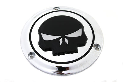Chrome 3 Hole Skull Derby Cover