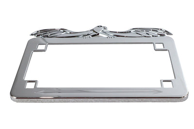 License Plate Frame Flying Eagle Style Chrome