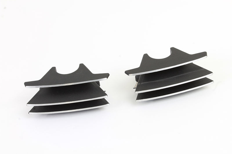 M8 Finned Spark Plug Cover Set Black