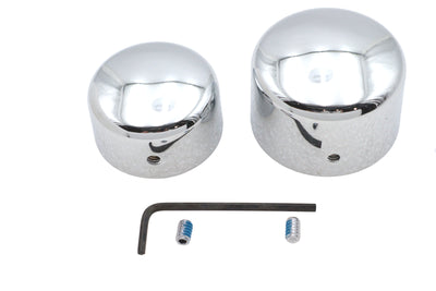Chrome Rear Axle Nut Cover Set