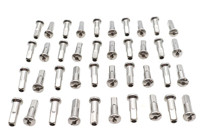 Spoke 40 Piece Chrome Nipple Set