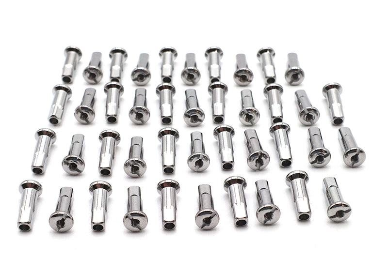 Spoke 40 Piece Chrome Nipple Set