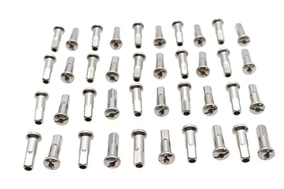 Spoke 40 Piece Chrome Nipple Set