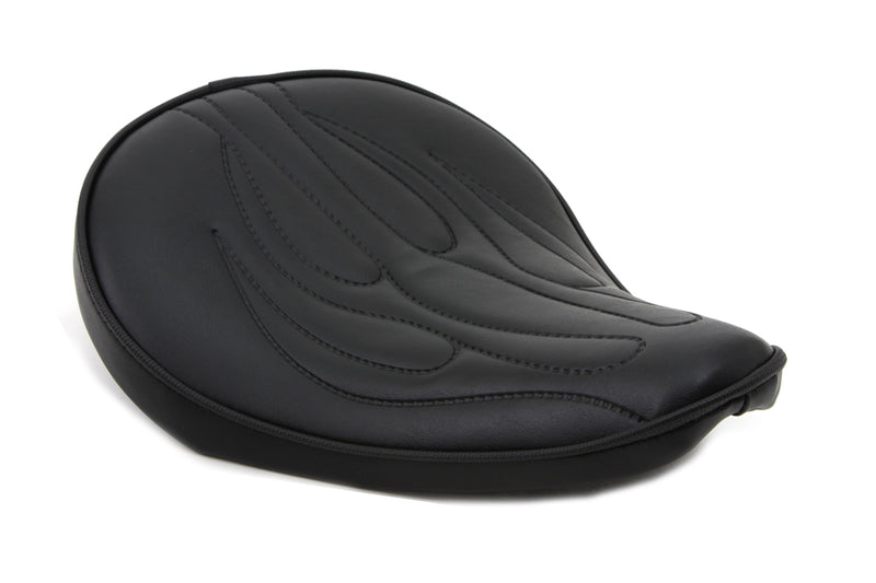 Black Solo Seat with Flame Stitch Small
