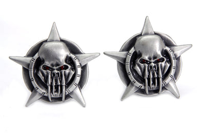 Skull on Star License Plate Topper Set