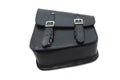 Brown Leather Two Buckle Saddlebag Left Side - 7455 — view 2
