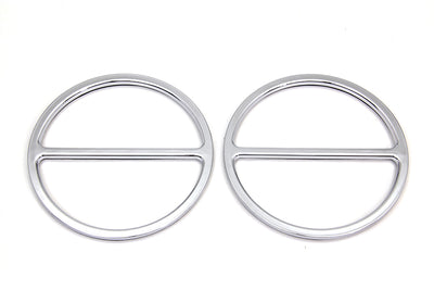 Chrome Cross Bar Front Speaker Grill Set
