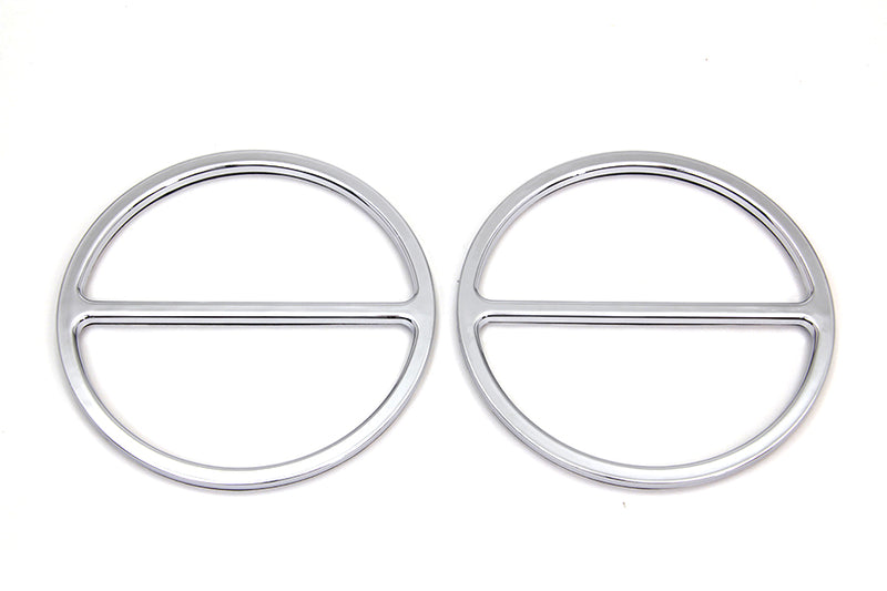 Chrome Cross Bar Front Speaker Grill Set