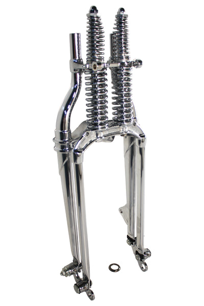 18 inch Offset Spring Fork Assembly Chrome