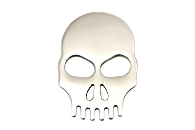 Stainless Steel Fender Medallion with Skull