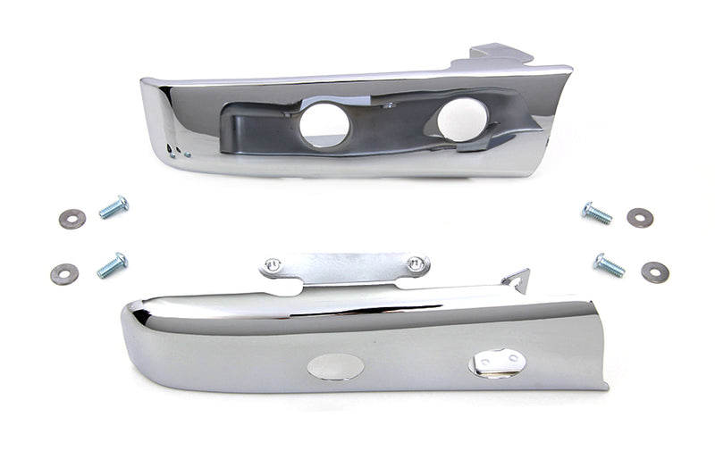 Chrome Slotted Saddlebag Filler Strip Kit
