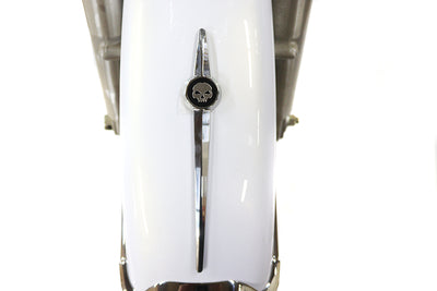 Chrome Front Fender Trim Spear with Skull