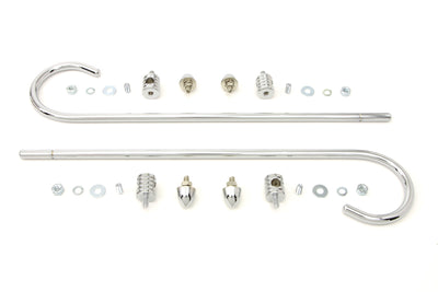 Chrome Front Fender Trim Rail Kit