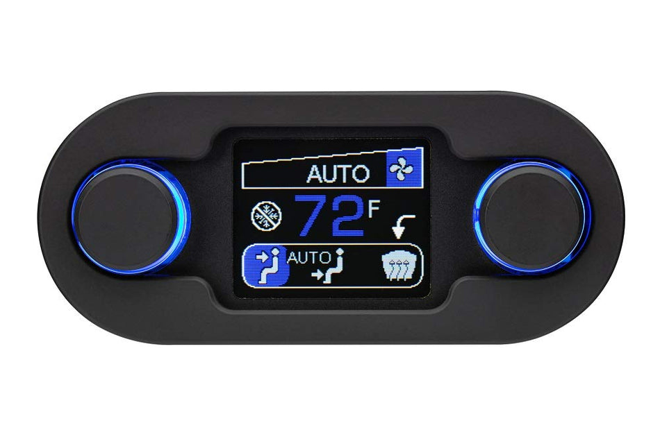 Dakota Digital DCC Digital Climate Control - Vintage Air Gen IV 2-Knob, HDX-Style, Black, Black Alloy - Compatible with Most Vehicles