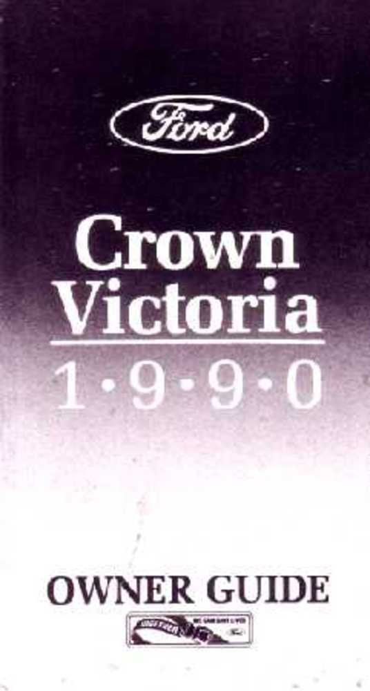 bishko automotive literature 1990 Ford Crown Victoria Owners Manual User Guide Operator Book Fuses Fluids OEM