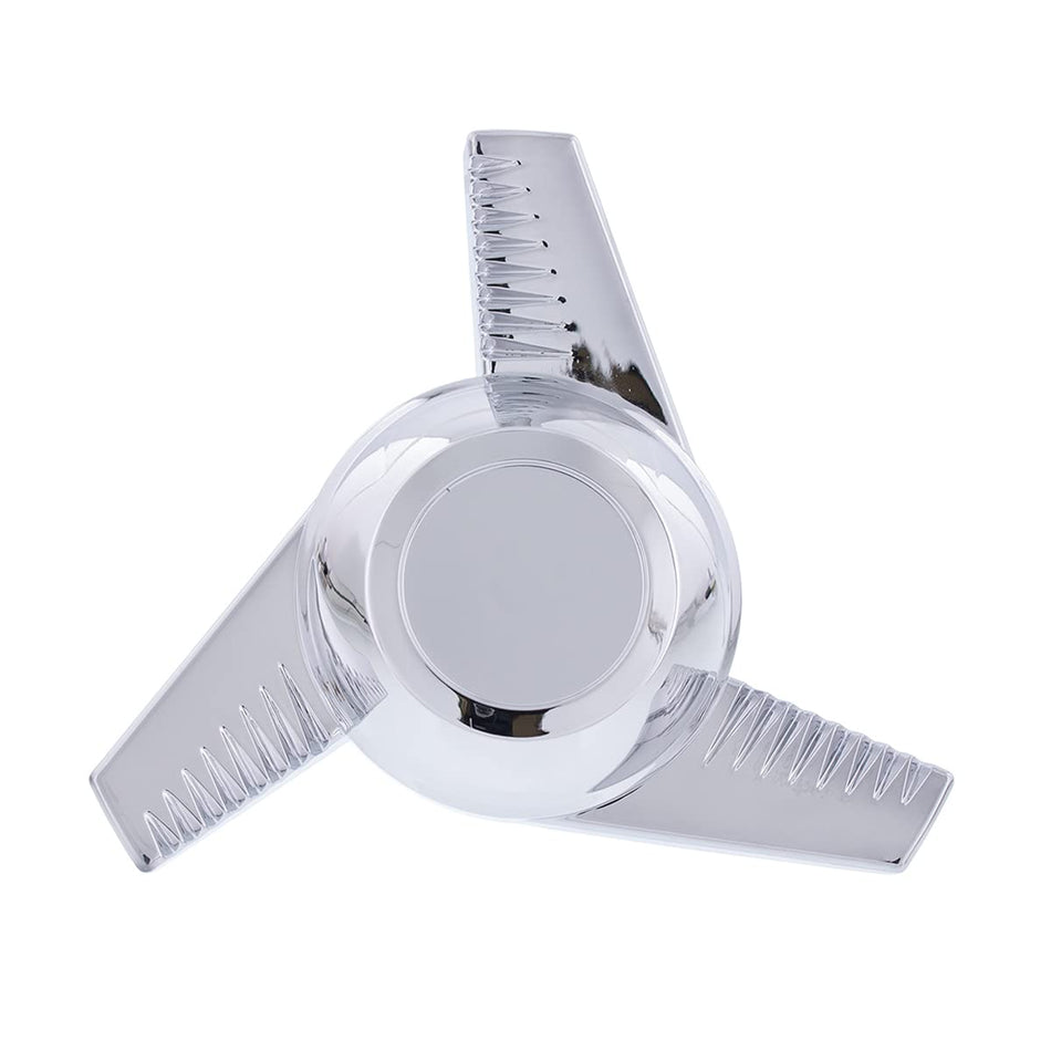 United Pacific 10720 Chrome Plastic 3 Bar Left Swing Hub Cap Spinner, Molded Plastic u2013 ONE Spinner Hub Cap
