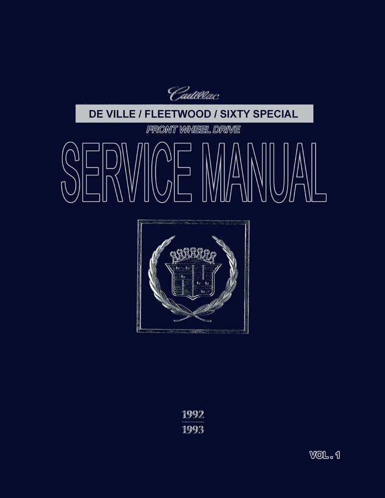 bishko automotive literature Shop Service Repair Manual for The 1992 1993 Cadillac 60 Deville Fleetwood