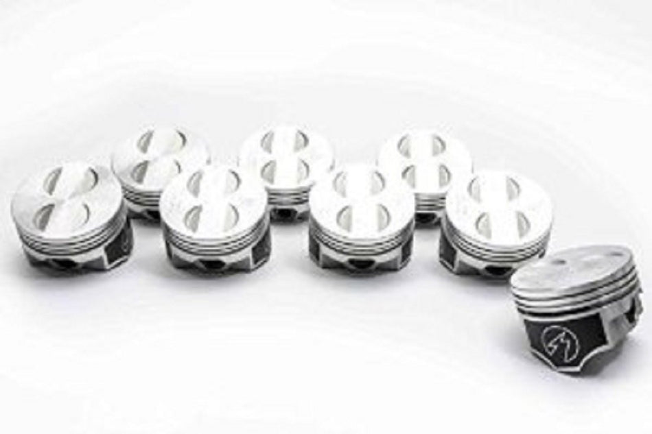 Speed Pro TRW Forged Flat Top 4VR Coated Skirt Piston Set/8 compatible with Ford Mercury 289 302 5.0 5.0L 9.0:1 +.030 (4.030 Bore)