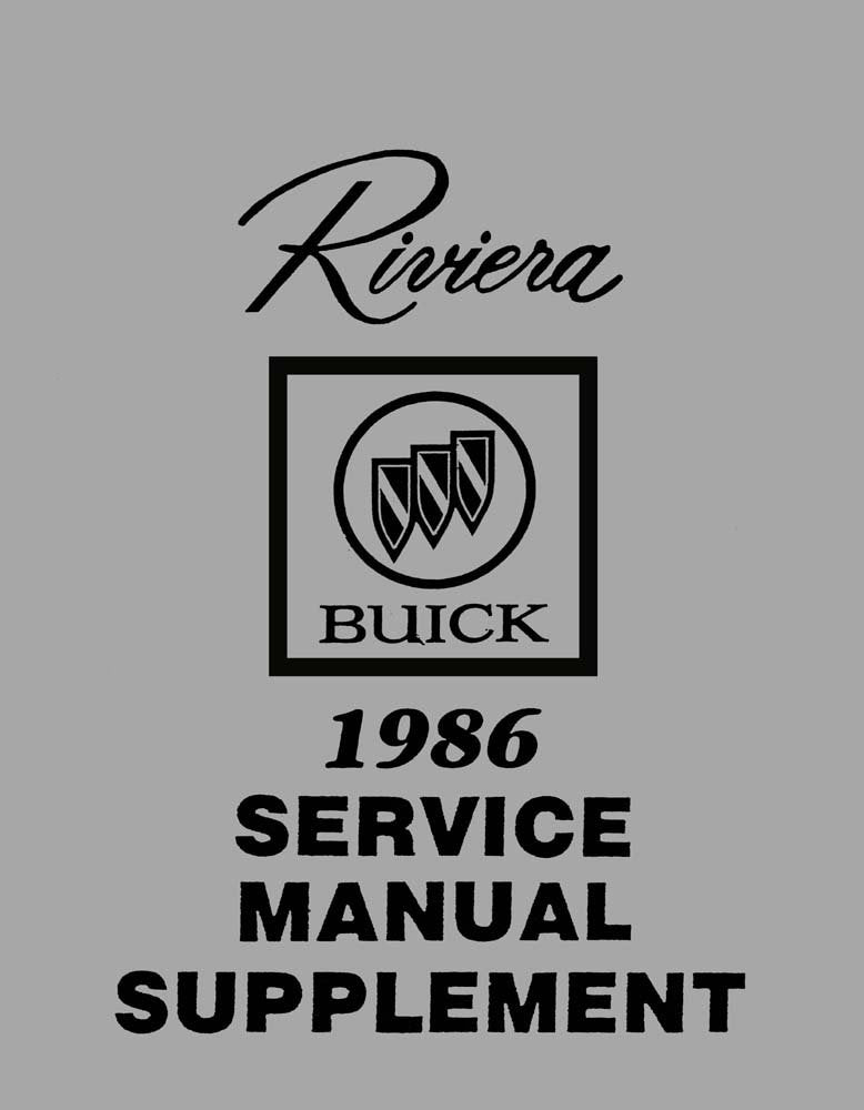 bishko automotive literature 1986 Buick Riviera Shop Service Repair Manual Book Engine Drivetrain Electrical