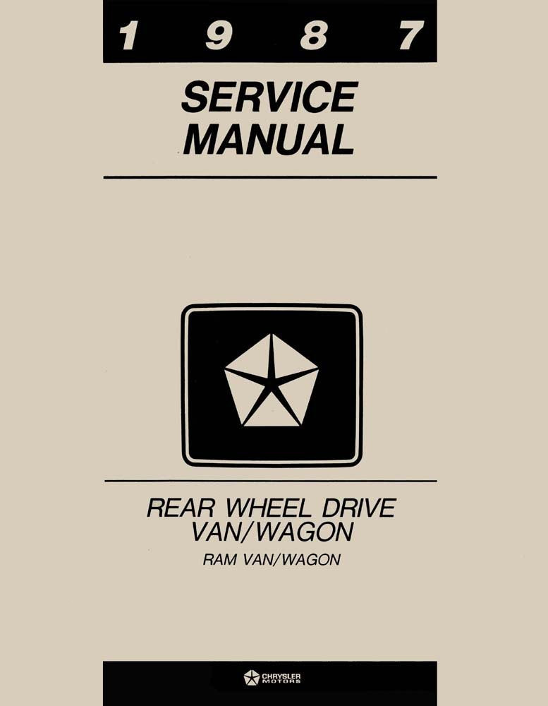bishko automotive literature 1987 Dodge Ram Van Shop Service Repair Manual Book Engine Drivetrain Wiring OEM