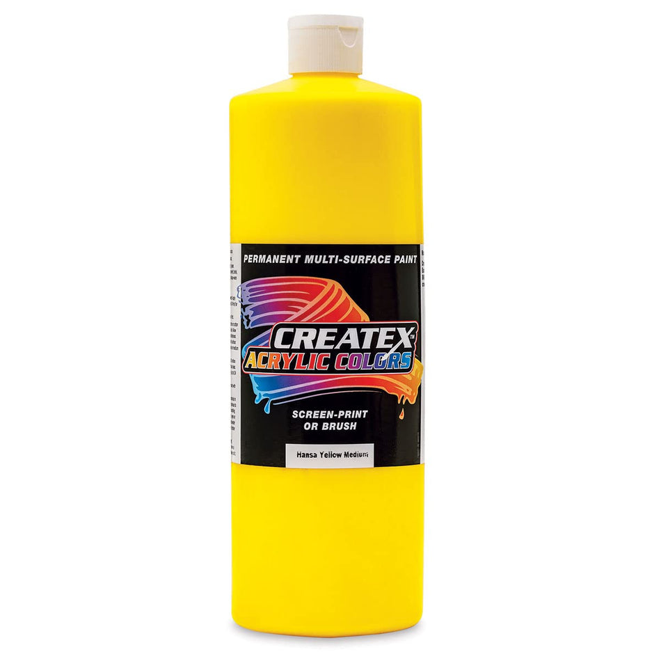 Createx Acrylics - Hansa Yellow Medium, Quart