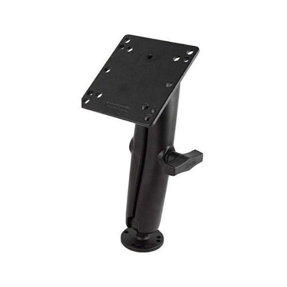 RAM MOUNTS (RAM-101U-D-246 1.5 Diameter Ball Mount with Long Double Socket Arm, 2.5 Round Base (Amps Hole Pattern) and 4.75 Square Base (Vesa 75 mm and 100 mm Hole Patterns)