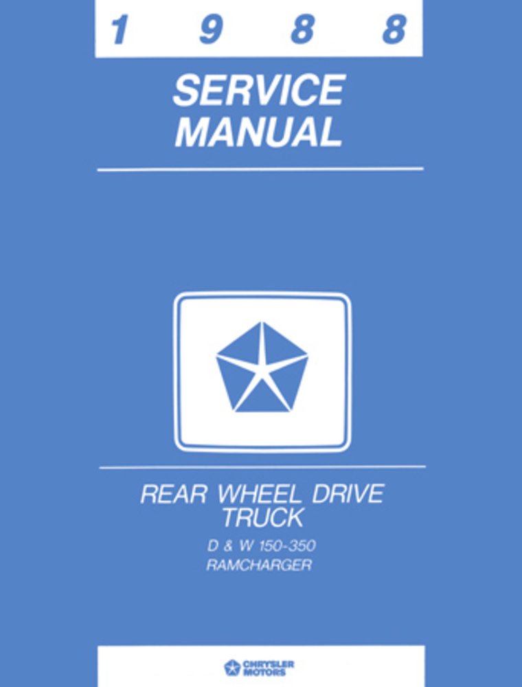 bishko automotive literature 1988 Dodge RAMCharger Shop Service Repair Manual Book Engine Drivetrain Wiring
