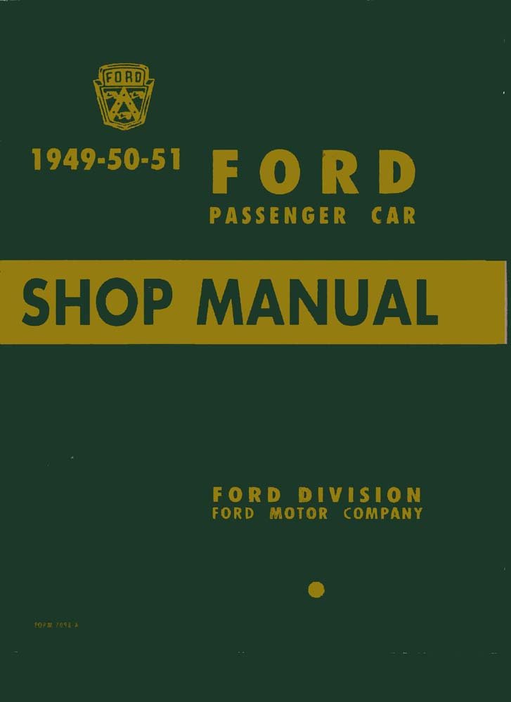 bishko automotive literature - Shop Service Repair Manual Engine Drivetrain Electrical for The 1949 1950 1951 Ford Car