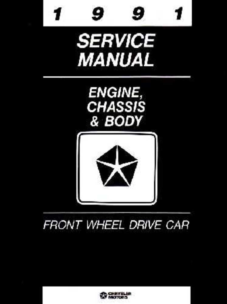 bishko automotive literature 1991 Chrysler Plymouth Dodge Front Wheel Drive Shop Service Repair Manual Book
