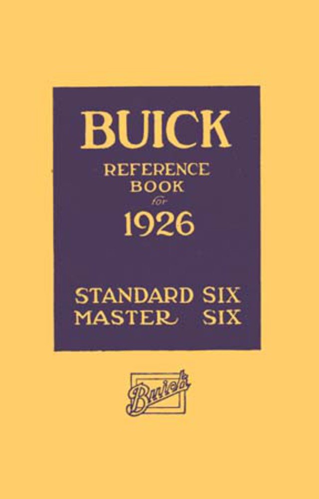 bishko automotive literature 1926 Buick Standard Master 6 Six Reference Book Owners Operators Book OEM