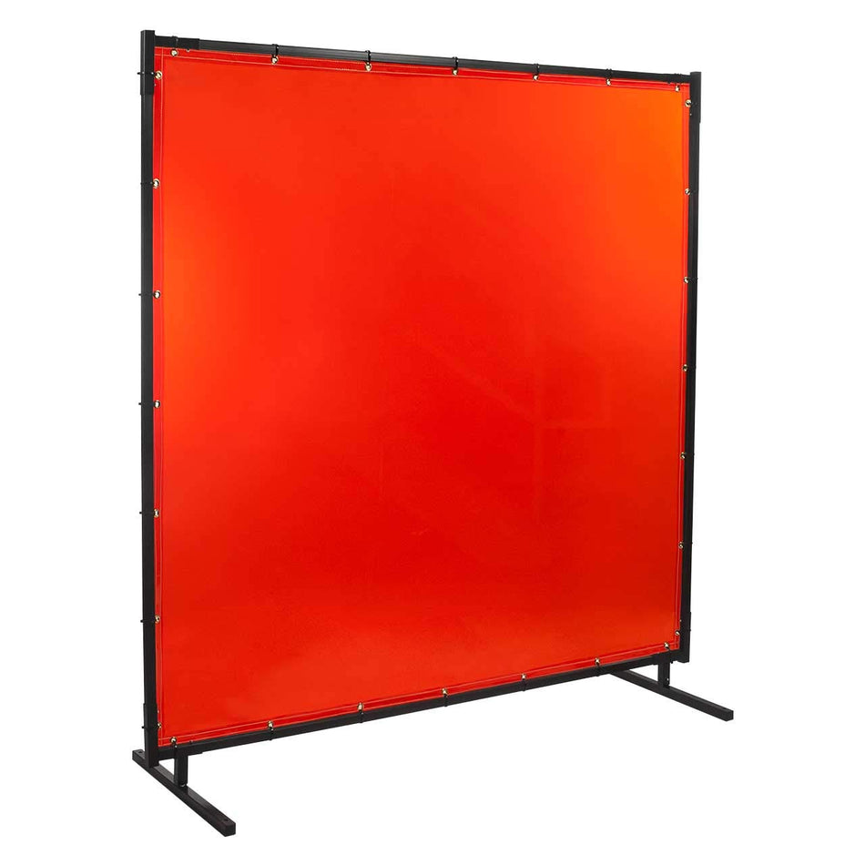 Steiner 548HD-8X8 Protect-O-Screen Hd Welding Screen with 40 Mil Tinted Transparent Vinyl Curtain, Orange, 8' x 8'
