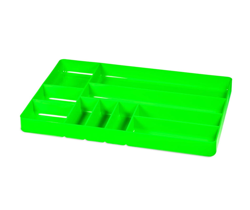 ERNST Tool Organizer Tray, Green, 10-Compartments, Storage, Garage, Workshop, Organization, Tools, Equipment, Heavy-Duty, Multi-Compartment, Durable, Industrial, Workbench, Efficient Storage
