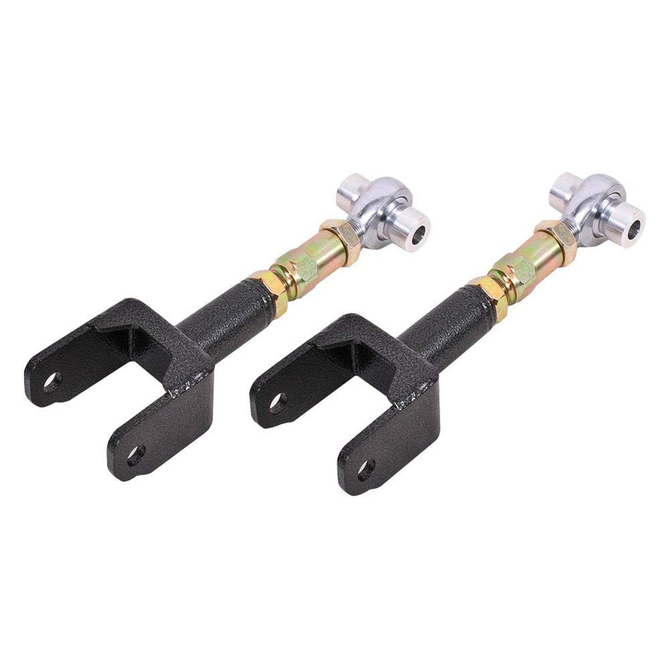 BMR Suspension UTCA047H Upper control arms, DOM, on-car adjustable, rod ends Black Hammertone 1968-1972 A-Body