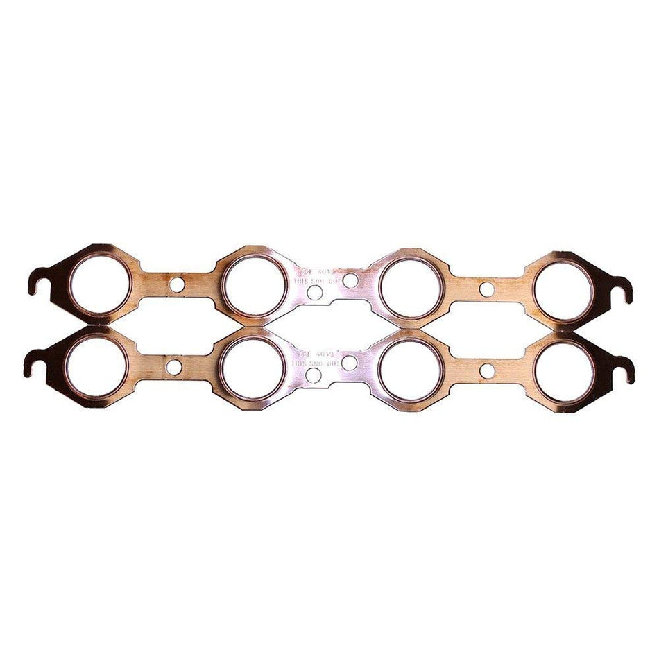 SCE Gaskets Exhaust Manifold/Header Gasket, Pro Copper, 1.780 in Large Round Port, Copper, GM LS-Series, Pair