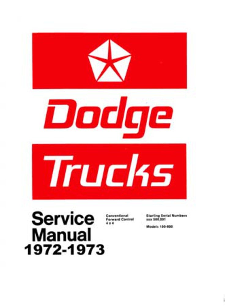 bishko automotive literature 1972 1973 Dodge Truck Shop Service Repair Manual Book Engine Drivetrain Guide