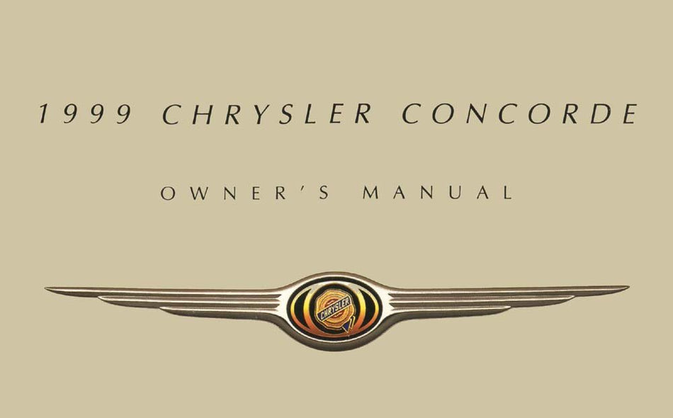 bishko automotive literature 1999 Chrysler Concorde Owners Manual User Guide Reference Operator Book Fuses
