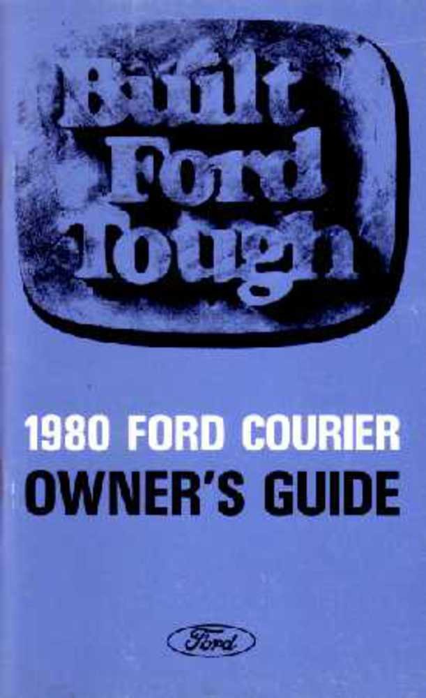bishko automotive literature 1980 Ford Courier Truck Owners Manual User Guide Reference Operator Book Fuses