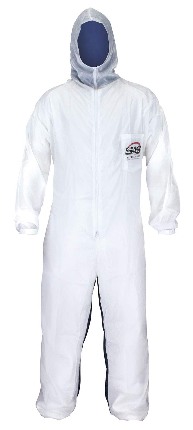 SAS Safety 6937 Moonsuit Nylon Front/Cotton Back Coverall, Medium