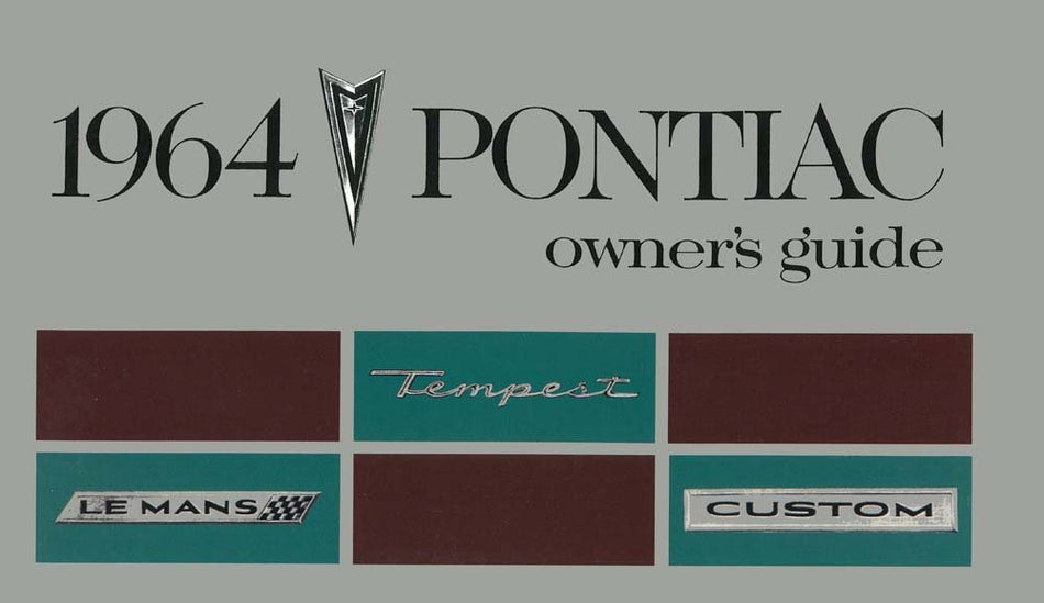 bishko automotive literature 1964 Pontiac Le Mans Tempest Owners Manual User Guide Operator Book Fuses