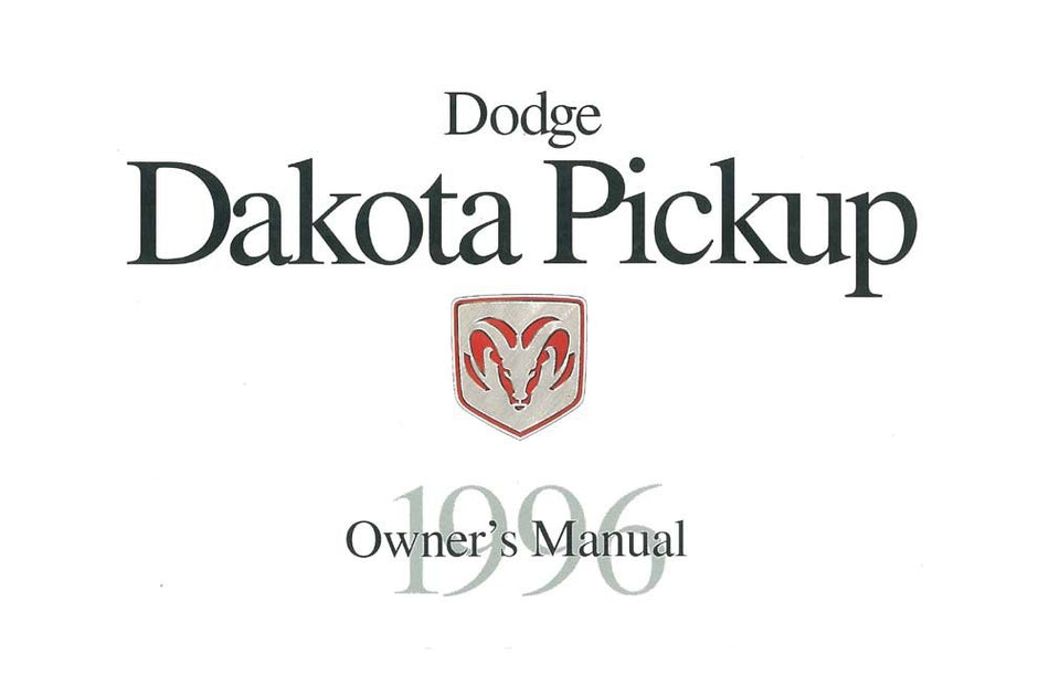 bishko automotive literature 1996 Dodge Dakota Owners Manual User Guide Reference Operator Book Fuses Fluids