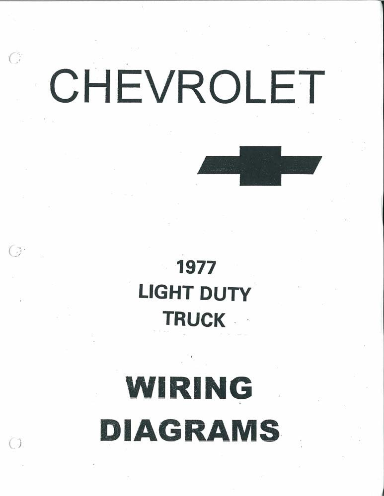 bishko automotive literature 1977 Chevrolet Truck Electrical Wiring Diagrams Schematics Manual Book Factory