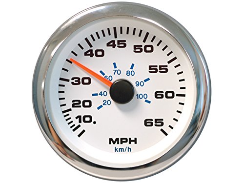 Sierra International 62546P White Premier Pro Pitot Type Scratch Resistant Speedometer Kit, 3