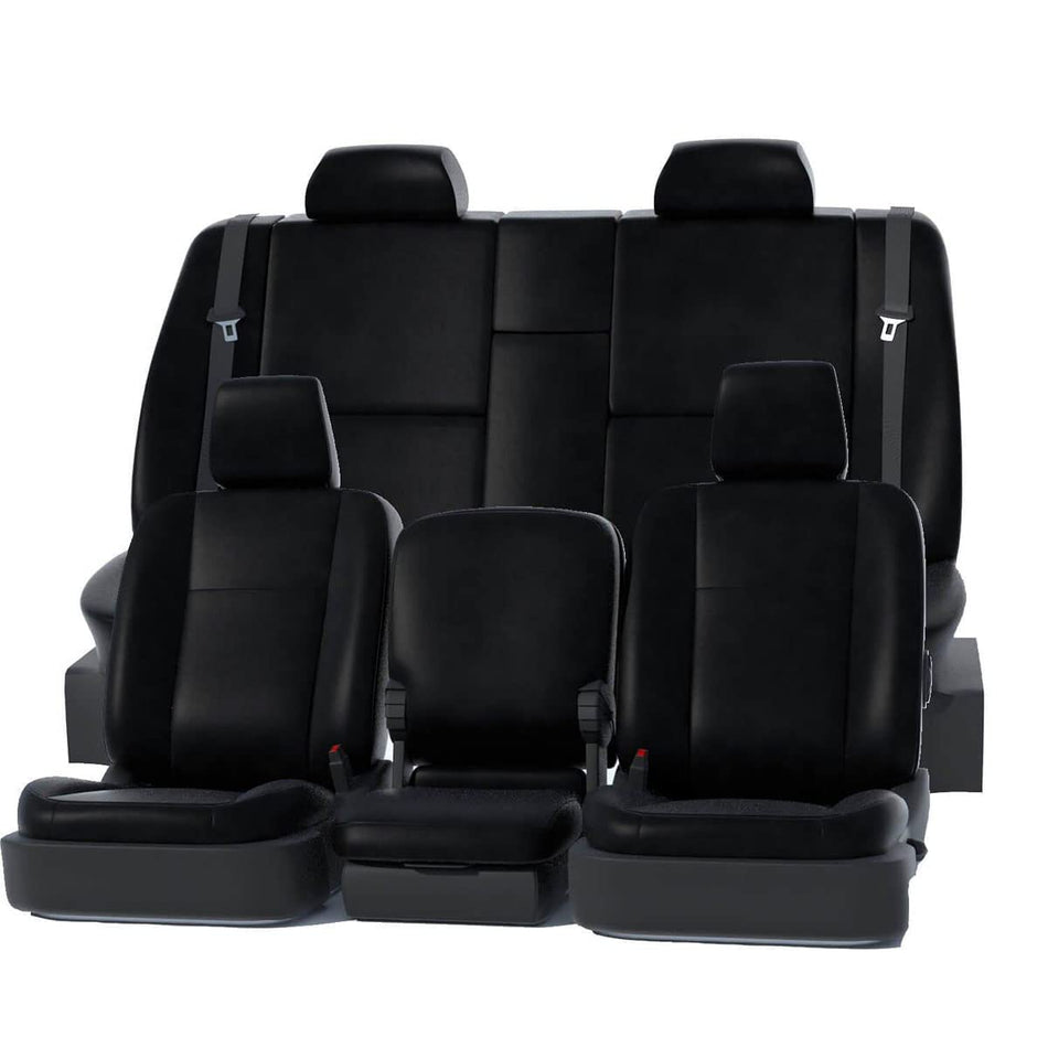 Precision Fit Leatherette Front Row Seat Covers Black GTC4137ABLTBK