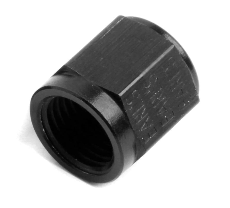 NOS An6-3/8 Tube Nut, Black, Aluminum