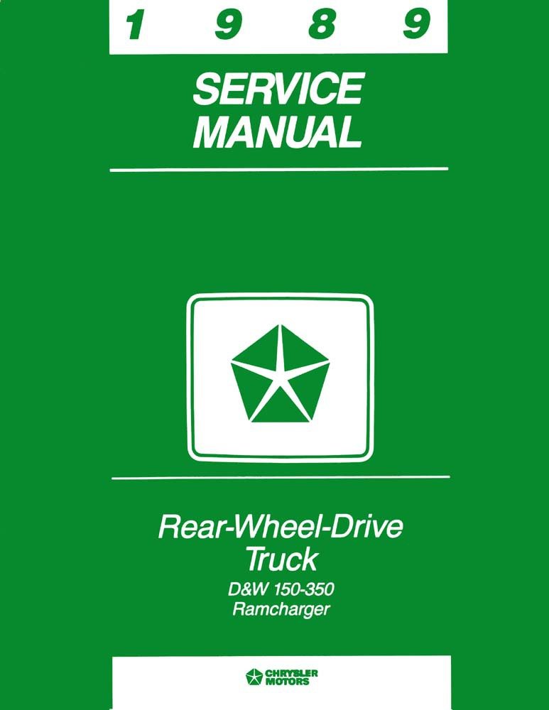 bishko automotive literature 1989 Dodge RAMCharger Shop Service Repair Manual Engine Drivetrain Wiring OEM