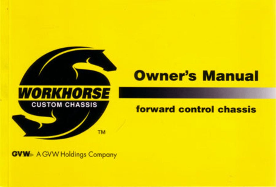 bishko automotive literature 2003 Workhorse Forward Control Chassis Owners Manual User Guide Operator Book