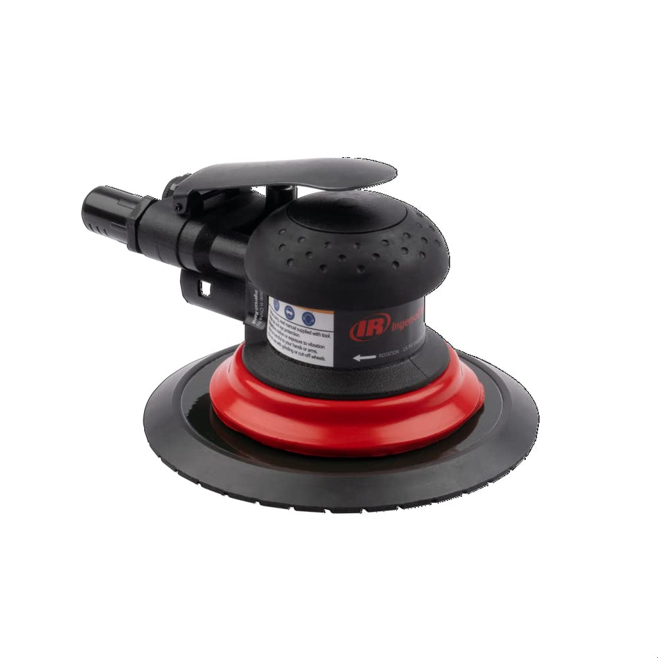 Ingersoll Rand 4152 6u201d Orbit Palm Pneumatic Sander with Pressure Sensitive Adhesive Pad, 12,000 RPM, Vacuum Ready, Lightweight, Composite Design, Low Vibration, One Size, Factory